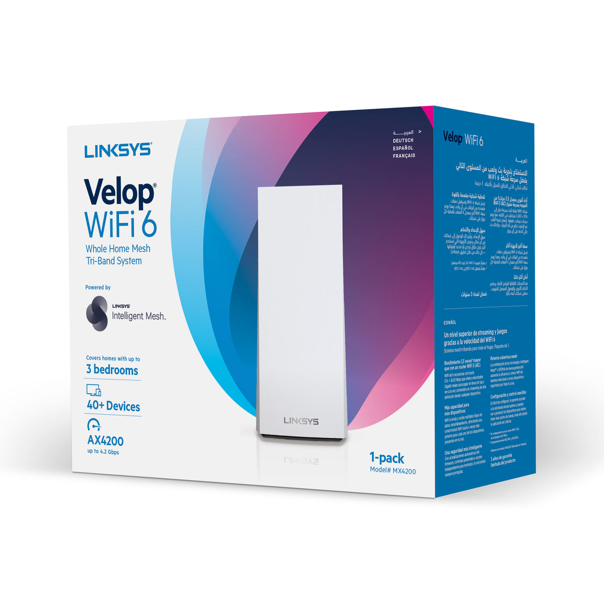 Linksys MX4200 sistemas wi-fi mesh (wi-fi en malla) Enrutador de malla Blanco Si Interno