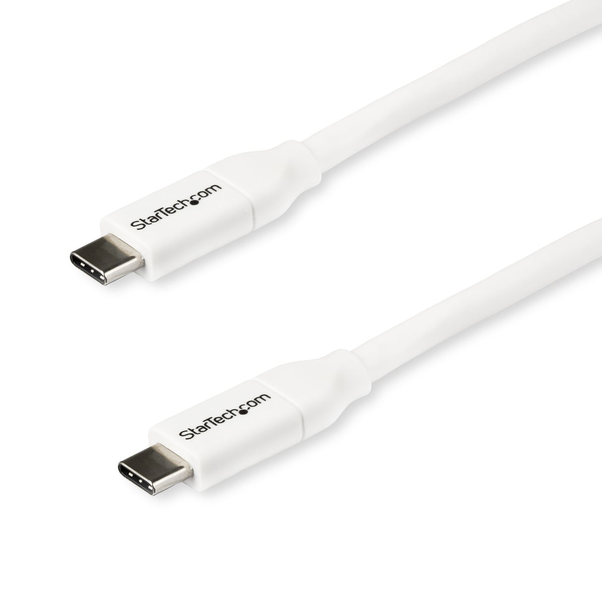 StarTech.com Cable de 2m USB-C a USB-C con capacidad para Entrega de Alimentación de 5A - USB TipoC - Cable de Carga USBC - Blanco Cable USB 2.0 USB C USB C Macho