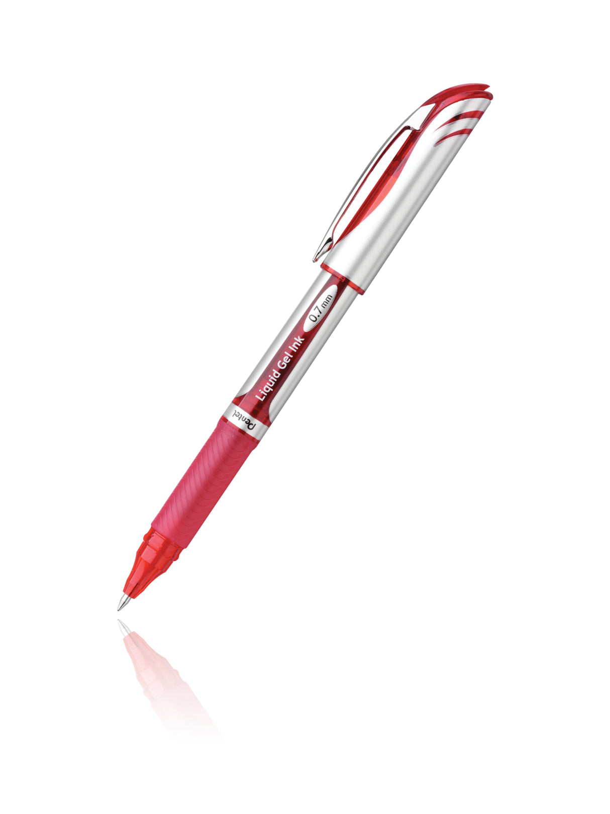 Pentel EnerGel Deluxe Medio Bolígrafo de gel con tapa Rojo 1 pieza(s)