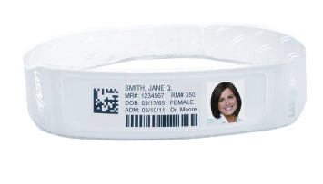Zebra LaserBand2 Advanced muñequeras Blanco Monocromo Pulsera de hospital 24,4 cm (9.625")