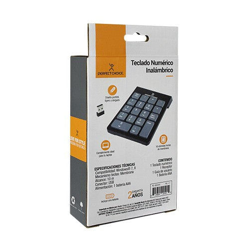 Perfect Choice PC-201014 teclado numérico Universal RF inalámbrico Negro