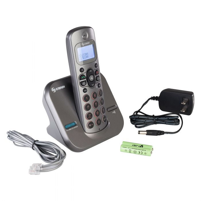 Steren TEL-2414 teléfono Teléfono DECT Identificador de llamadas Plata