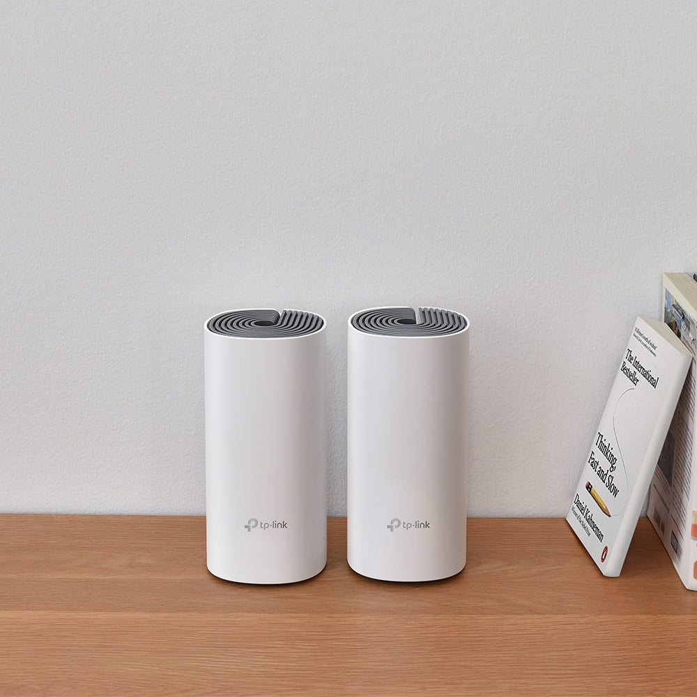 TP-Link Deco E4 (2-pack) sistemas wi-fi mesh (wi-fi en malla) Sistema de malla Blanco, Gris LAN, WLAN Interno