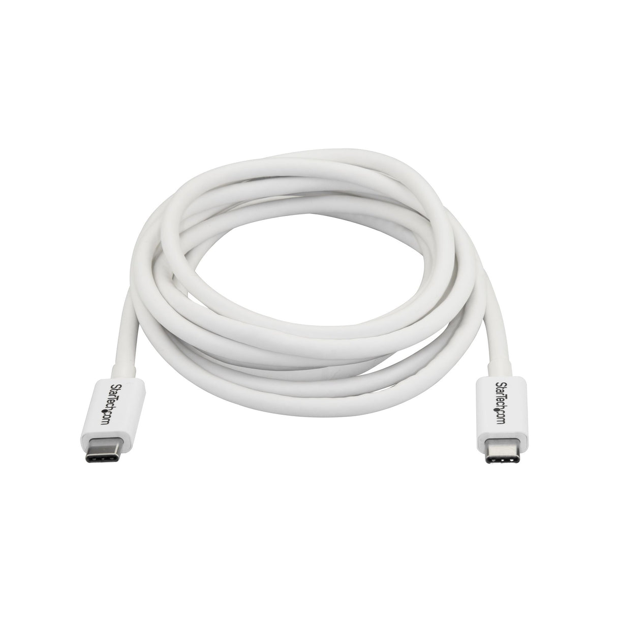 StarTech.com Cable Thunderbolt 3 Pasivo de 2m - 20Gbps - PD 100W - Vídeo 4K - Cable Thunderbolt - Certificado Thunderbolt - Compatible con USB4 / Modo Alt DP - Thunderbolt 4 - USB 3.2 - USB-C - Blanco Cable Masculino Masculino 2 m 20 Gbit/s