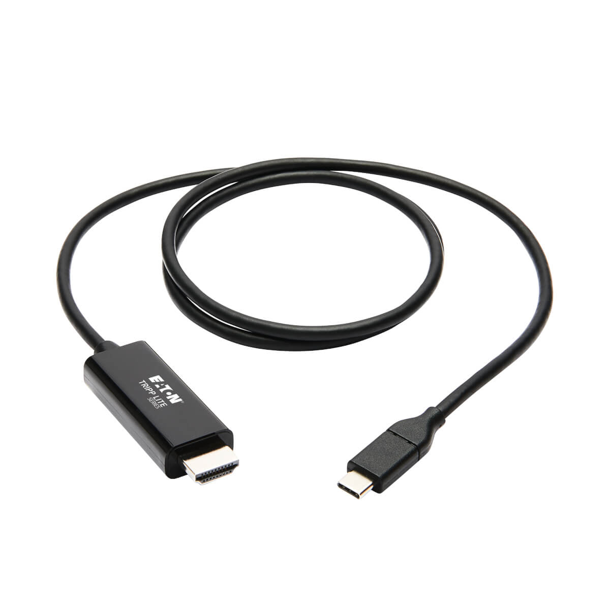 Tripp Lite U444-003-H4K6BE Cable Adaptador USB C a HDMI (M/M) – 4K @ 60 Hz, 4:4:4, Compatible con Thunderbolt 3, Negro,