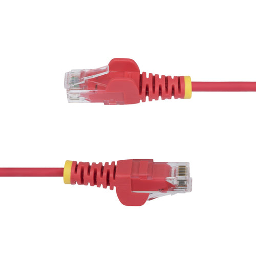 StarTech.com Cable de Red Ethernet CAT6 Delgado sin Enganches Rojo de 15m - Cable RJ45 Snagless Slim 28AWG - Alambre de