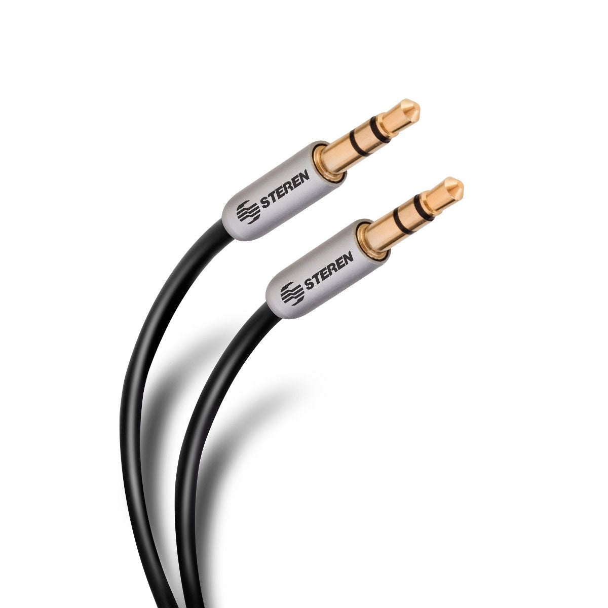 Steren 297-070 cable de audio 0.9 m 3,5mm Negro, Macho, Macho | Cables de audio
