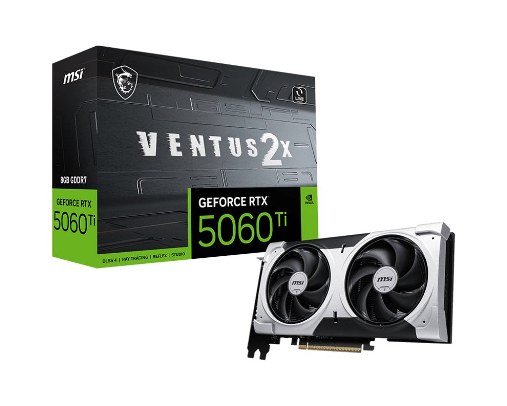 MSI GeForce RTX 5060 Ti 8G VENTUS 2X PLUS tarjetas gráficas Si 4608 NVIDIA GeForce RTX 5060 Ti