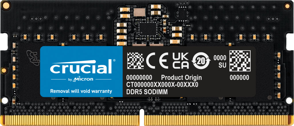 Crucial CT8G56C46S5 módulo de memoria 8 GB 1 x 8 GB DDR5 262-pin SO-DIMM ECC, 5600 MHz