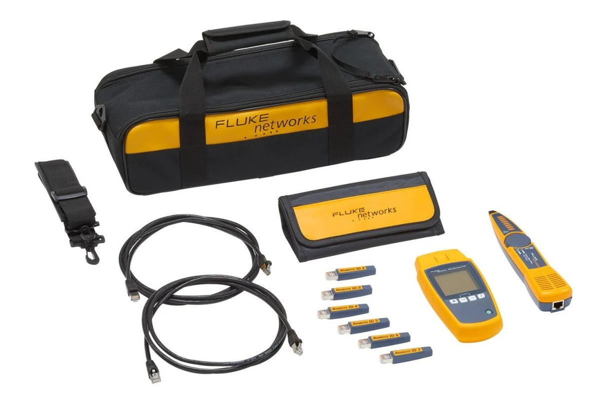Fluke MicroScanner PoE Examinador PoE Negro, Azul, Amarillo, PoE testing, 460 m, LCD