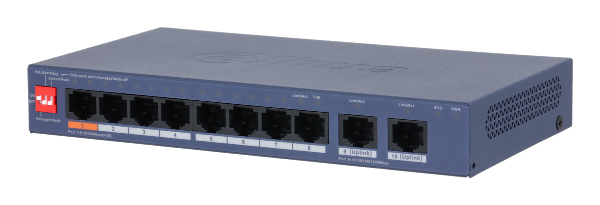 Dahua Technology CS4010-8ET2GT-60 switch Gestionado L2 Gigabit Ethernet (10/100/1000) Energía sobre