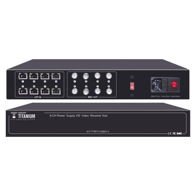 Epcom KITTT8PVTURBOX transmisor de señales de TV VHF TV transmitter distances up to 200 meters in 4K
