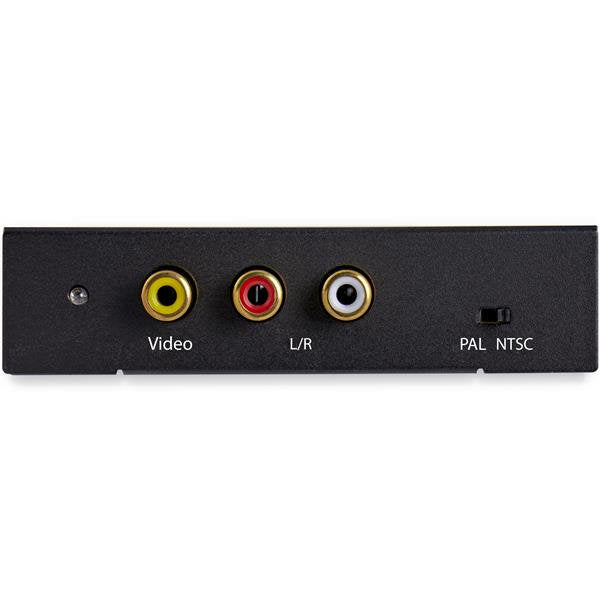 StarTech.com Caja Convertidora HDMI a RCA con Audio convertidores de señal de vídeo Conversor de vídeo activo Negro REACH, FCC 1920 x 1080 Pixeles