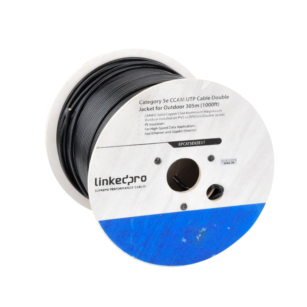 LinkedPRO EP-CAT-5E-V2-EXT cable de red Negro 305 m Cat5e