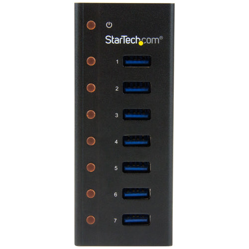 StarTech.com Concentrador USB 3.0 de 7 Puertos con Caja de Metal - 5Gbps - Hub de Sobremesa o Montaje en Pared Hubs de i