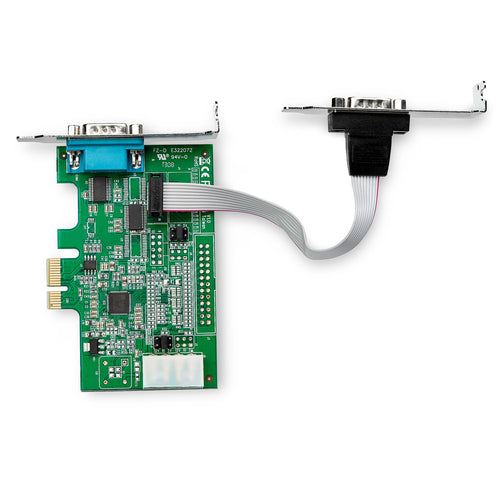 StarTech.com Tarjeta Adaptadora Serie PCI Express RS232 de 2 Puertos - Tarjeta Controladora Serie PCIe RS232 - PCIe a Se