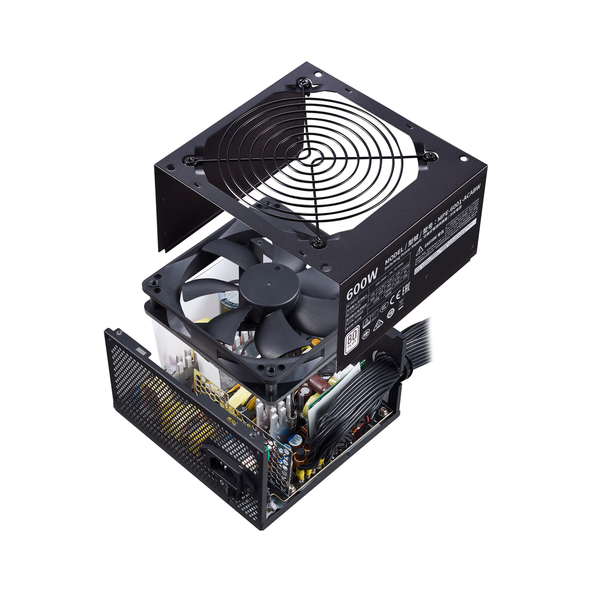 Cooler Master MWE 600 White 230V - V2 unidad de fuente de alimentación 600 W 24-pin ATX ATX Negro