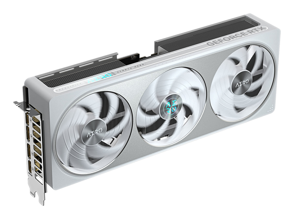 GIGABYTE GeForce RTX 5070 AERO OC 12G Tarjeta Gráfica - 12GB GDDR7, 192 bits, PCI-E 5.0, 2625 MHz Core Clock, 3 x DP 2.1a, 1 x HDMI 2.1b, NVIDIA DLSS 4, GV-N5070AERO OC-12GD tarjetas gráficas Si 6144 NVIDIA GeForce RTX 5070