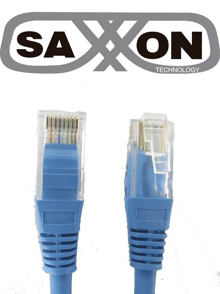 Cable Patch Cord UTP SAXXON P5E2UA, 2 Metros, CAT 5E, Color Azul