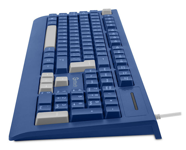 Getttech GGK-ESMWR-02-BL teclado Universal USB Azul, Tamaño completo (100%), Alámbrico