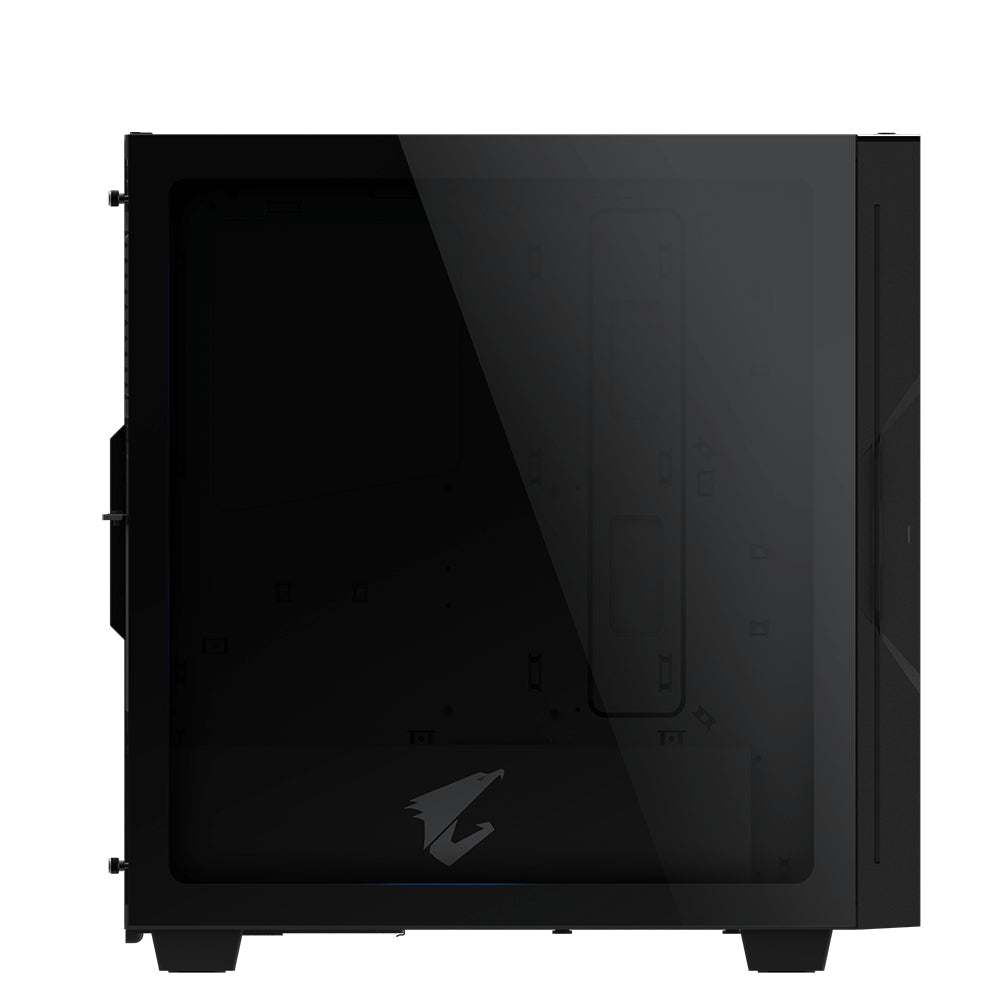 GIGABYTE GB-AC300G carcasas ordenador Vidrio, Plástico, Acero Midi Tower PC Negro