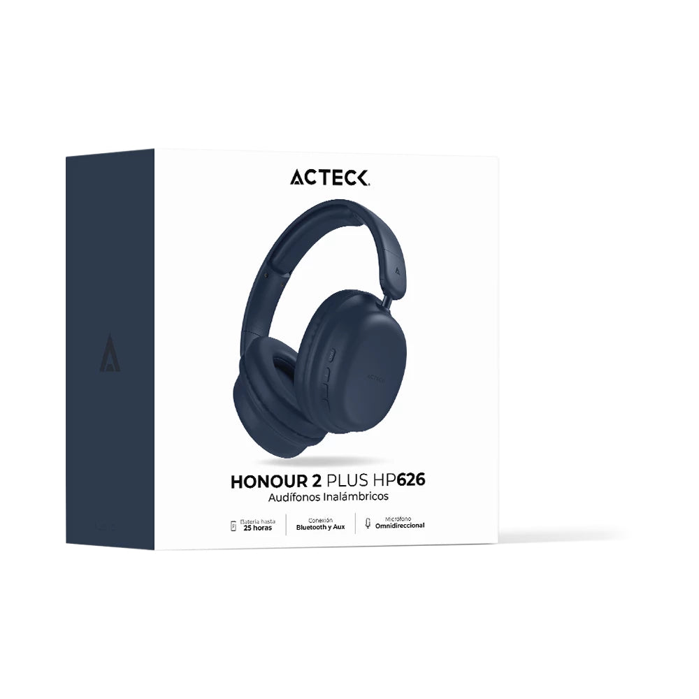 Acteck Honour 2 Plus HP626 Auriculares Inalámbrico y alámbrico Diadema Llamadas/Música USB Tipo C Bl