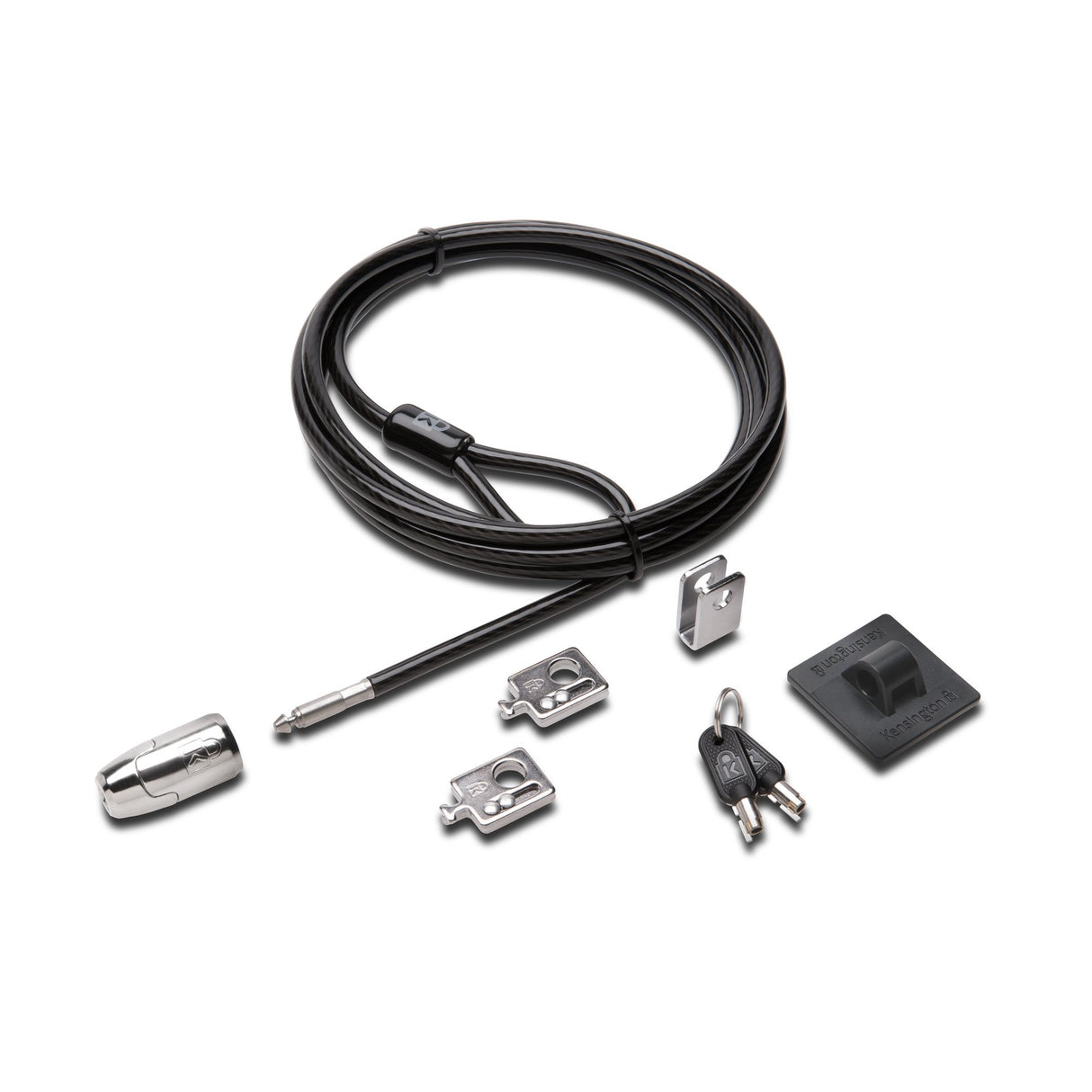 Kensington Cabndado de Seguridad para Computadora de Escritorio y Perifericos, Llave, Acero al carbón, Negro