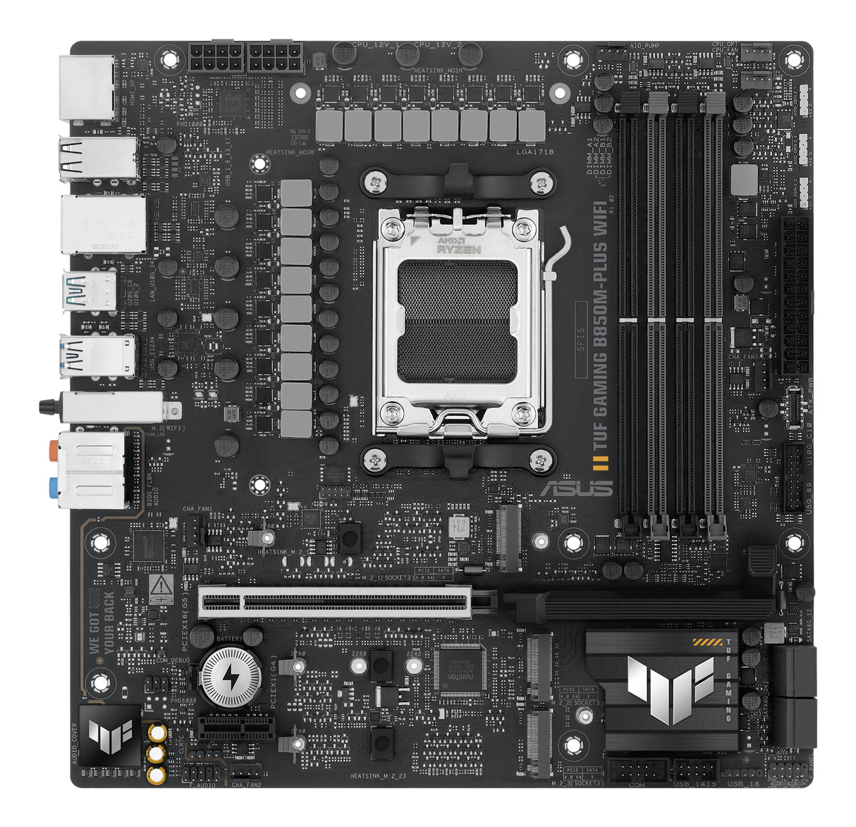 ASUS TUF GAMING B850M-PLUS WIFI placas base AMD Zócalo AM5 Zócalo AM5 DDR5-SDRAM