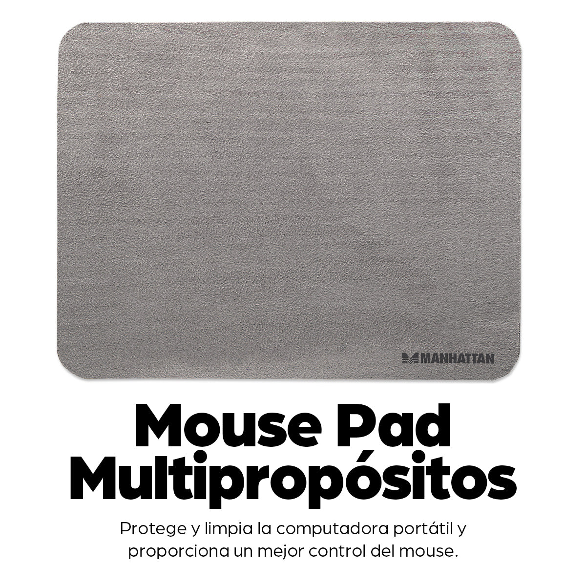 Manhattan Mouse Pad Multipropósitos Ratón Monocromo Gris 225 mm 170 mm
