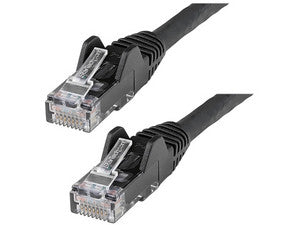 StarTech.com Cable Ethernet CAT6 de 5m - LSZH - Cable de Red de 10 Gigabits de 650MHz y PoE de 100W UTP sin Enganches (Snagless) con Alivio de Tensión - Negro - CAT 6 - ETL Cable Negro 5 m Cat6 U/UTP (UTP)