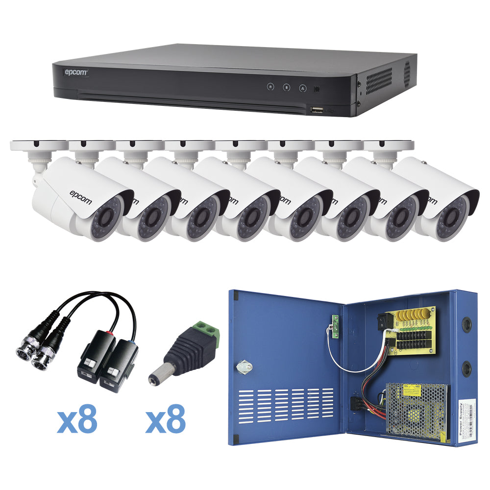 Epcom KEVTX8T8BW kit de videovigilancia Alámbrico 8 canales