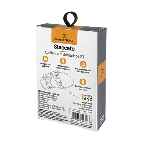 Perfect Choice PC-116646 audífono y auriculare Auriculares Inalámbrico Intra auditivo Llamadas/Música MicroUSB Bluetooth