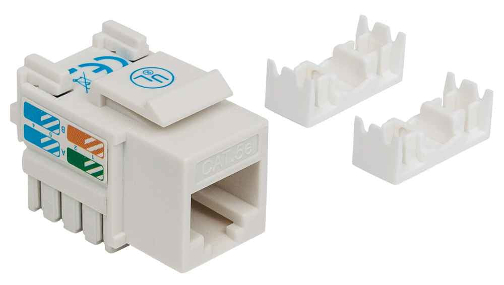 Intellinet JACK RJ45 CAT5E KEYSTONE DE IMPACTO BLANCO módulos de conectores de red Plano Blanco RJ-45 Hembra