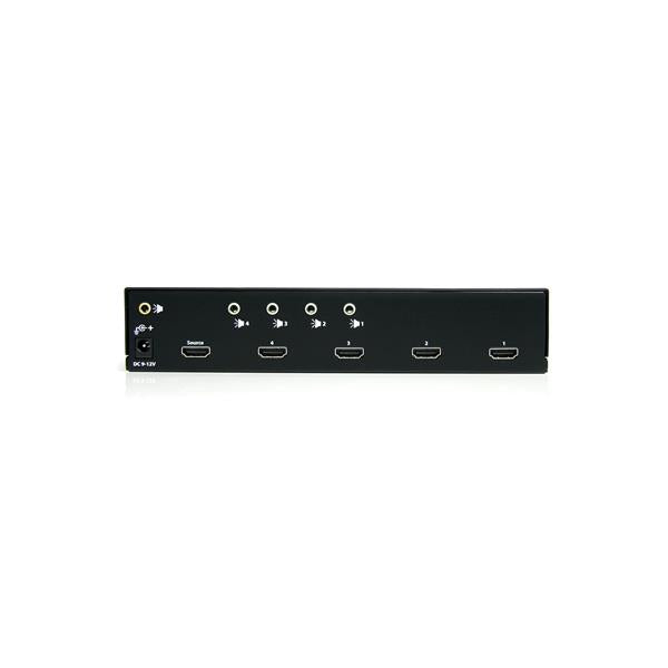 StarTech.com Multiplicador HDMI de 4 puertos y amplificador de señal - Splitter - 1920x1200 -1080p divisores de vídeo HDMI 4x HDMI 4 5