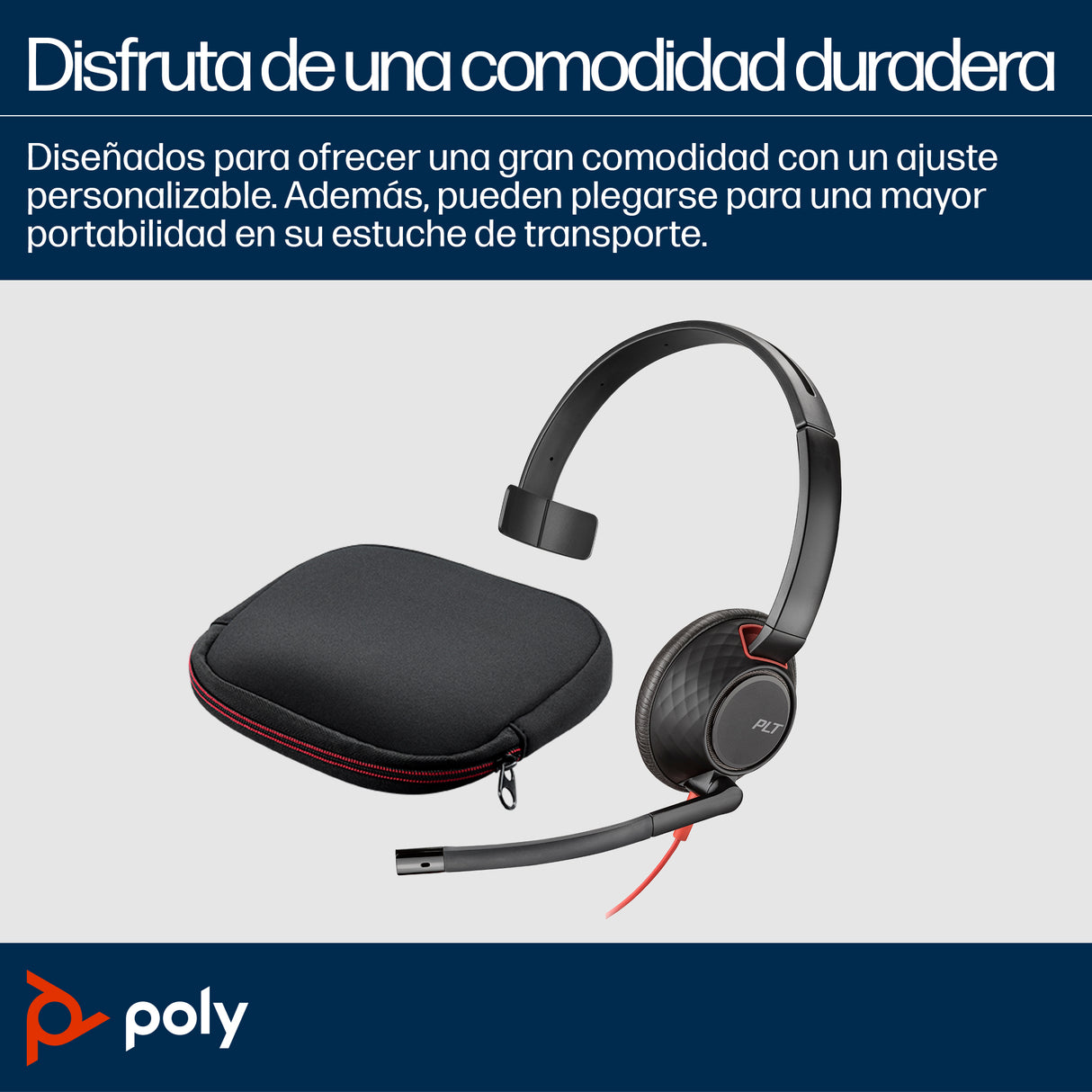 HP Poly Auriculares Poly Blackwire 5210 monaural USB-C + conector de 3,5 mm + adaptador USB-C/A Auriculares y Cascos Aur