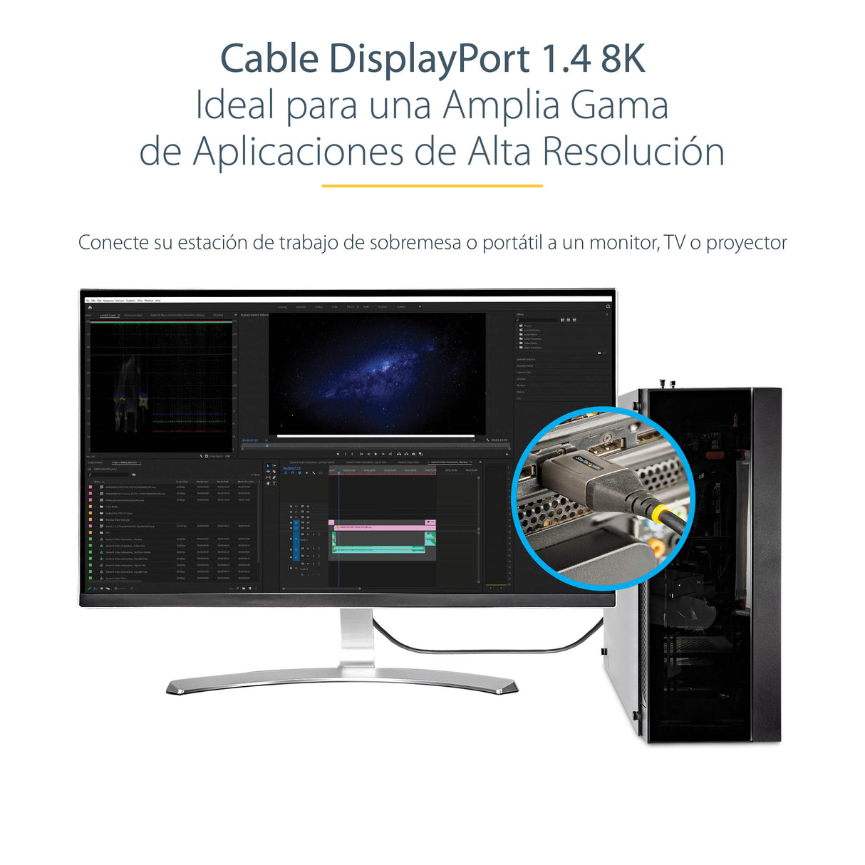 StarTech.com Cable de 4m DisplayPort 1.4 Certificado VESA - 8K de 60Hz HDR10 - Vídeo Ultra HD 4K de 120Hz - Cable DP 1.4