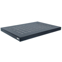 CHAROLA GABINETE 19", 1U, FIJA, 35CM, VENTILADA, 50KG