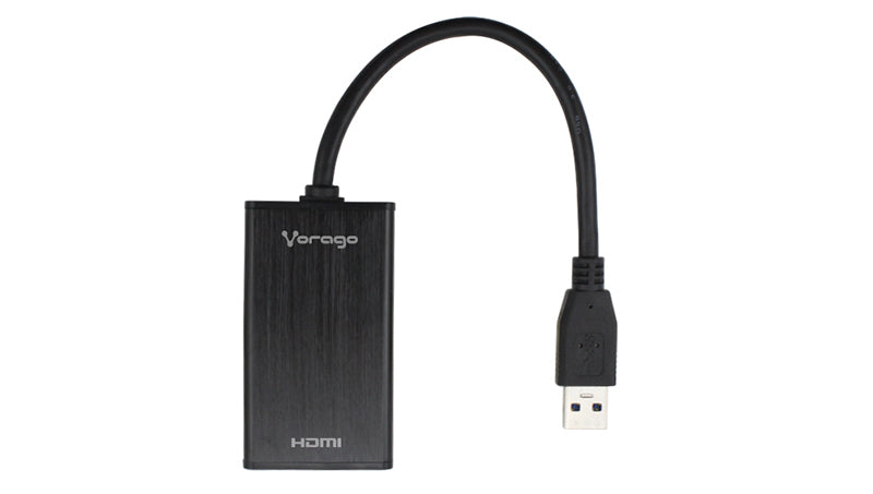 Vorago ADP-204 adaptador de cable de vídeo HDMI + 3.5mm USB tipo A Negro, Hembra, Macho, Derecho