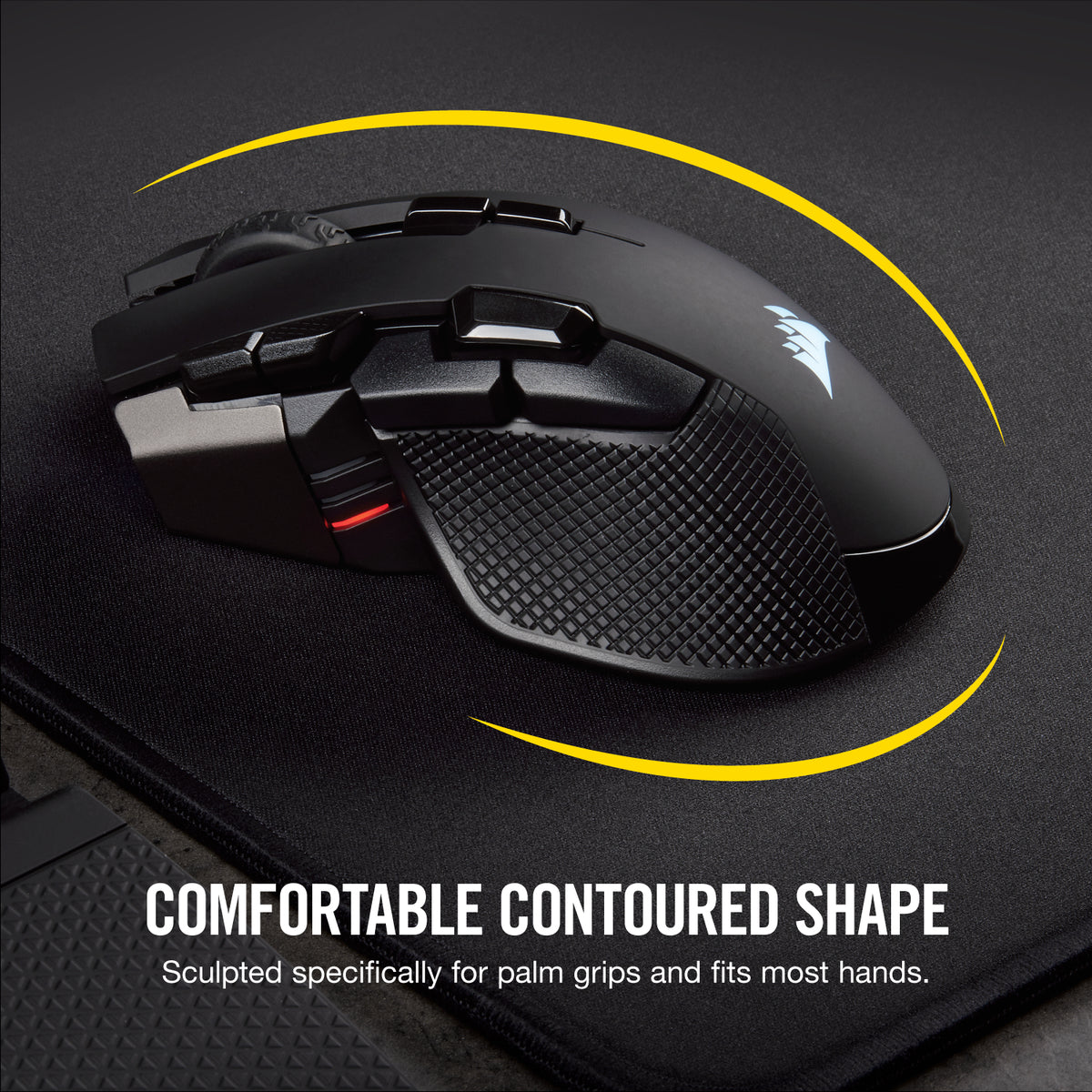 Corsair IRONCLAW RGB ratón Juego mano derecha RF Wireless + Bluetooth + USB Type-A Óptico 18000 DPI
