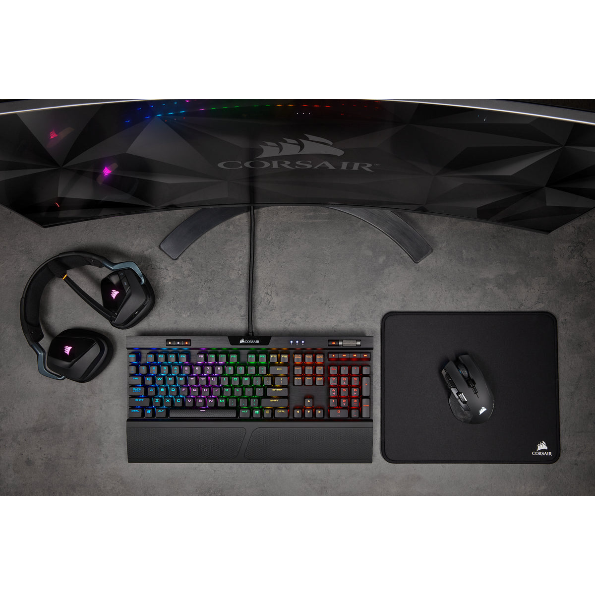 Corsair IRONCLAW RGB ratón Juego mano derecha RF Wireless + Bluetooth + USB Type-A Óptico 18000 DPI
