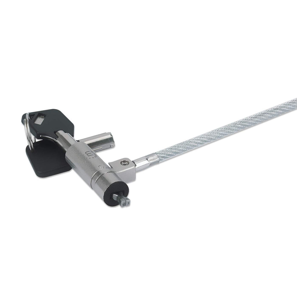 Manhattan Candado de Seguridad Wedge N17 para Portátiles Cable Metálico Portátil Llave Kensington