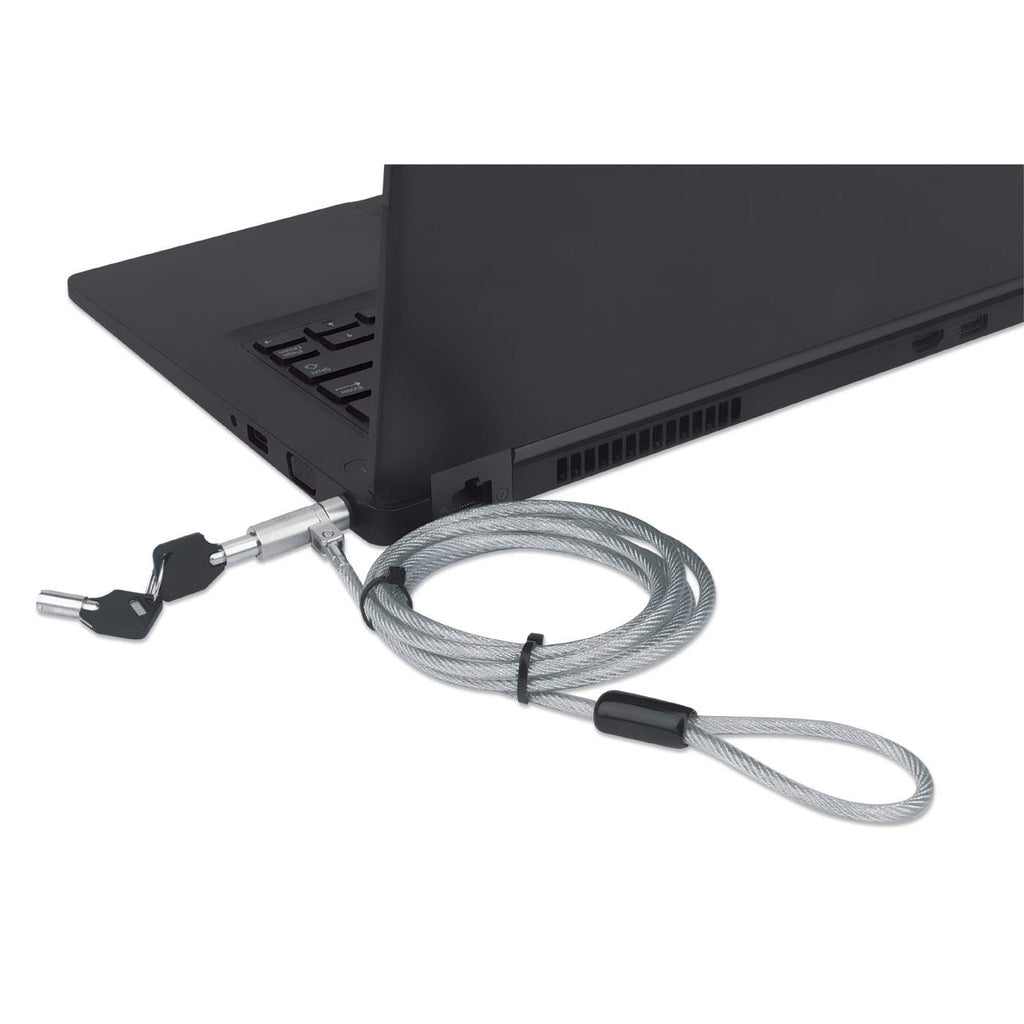 Manhattan Candado de Seguridad Wedge N17 para Portátiles Cable Metálico Portátil Llave Kensington
