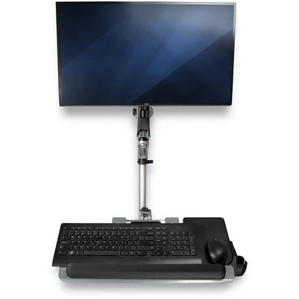 StarTech.com Estación de Trabajo de Montaje en Pared - para 1 Monitor - Premium estaciones de trabajo sentado o de pie Pared Plata 1 33 cm (13")