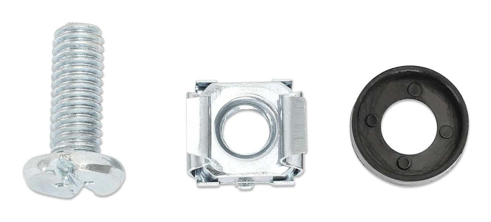 713658 - Intellinet Jeu d’écrous cage M6 (100 pcs) avec vis et rondelles, pour armoires et racks 19", pot plastique, garantie à vie Rack Plata 831 g 100 pieza(s) 85389099