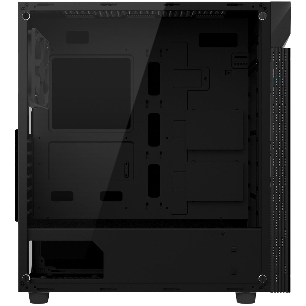 GIGABYTE C200 carcasas ordenador Vidrio, Plástico, Acero Midi Tower PC Negro