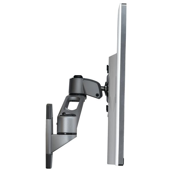 StarTech.com Brazo de Montaje en Pared para Soporte de Monitores VESA hasta 30" - con Brazo Articulado de 26cm - Premium Monitor Plata