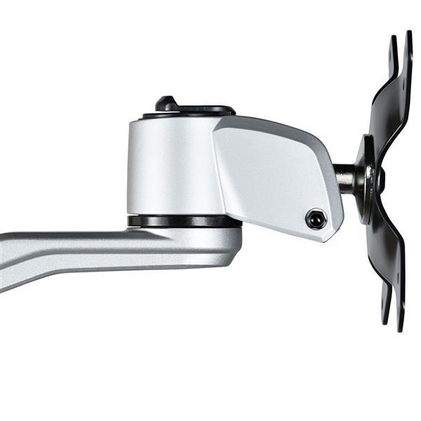 StarTech.com Brazo de Montaje en Pared para Soporte de Monitores VESA hasta 30" - con Brazo Articulado de 26cm - Premium Monitor Plata