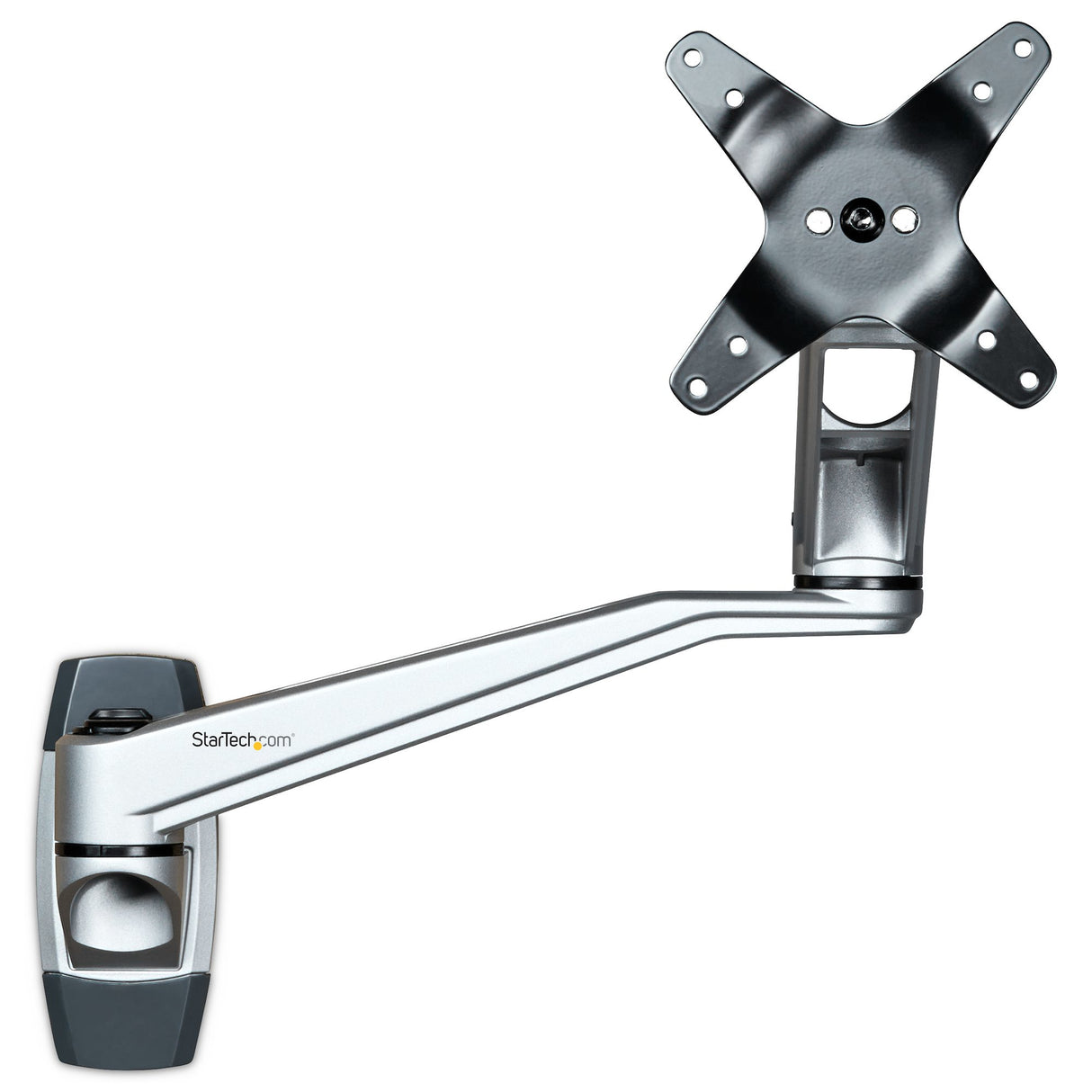 StarTech.com Brazo de Montaje en Pared para Soporte de Monitores VESA hasta 30" - con Brazo Articulado de 52cm - Premium Monitor Plata