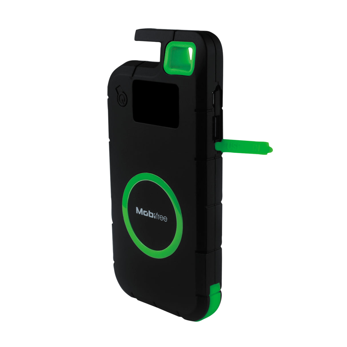 Mobifree MB-923408 batería externa Polímero de litio 8000 mAh Cargador inalámbrico Negro, Verde