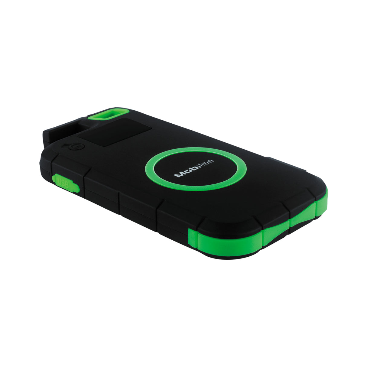 Mobifree MB-923408 batería externa Polímero de litio 8000 mAh Cargador inalámbrico Negro, Verde